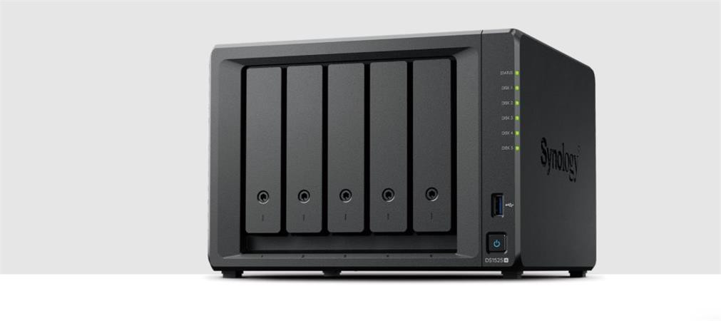 Synology DS1525+ RAID 5xSATA server, 2x2,5Gb LAN