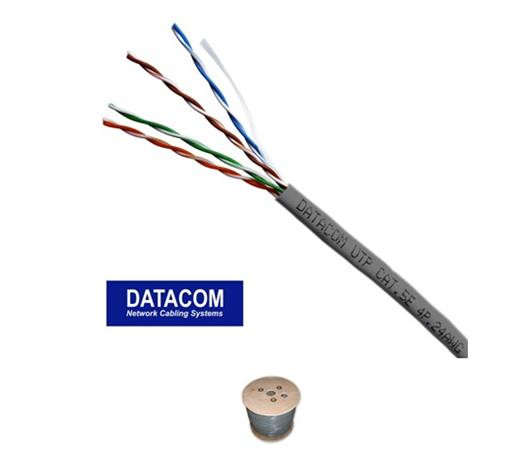 DATACOM UTP drát CAT5E PVC,Eca 500m cívka šedý