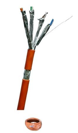 DATACOM S/FTP drát CAT7 LSOH,Eca 100m, plášť oranžový