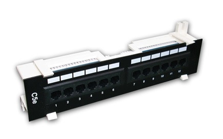 DATACOM Patch box UTP 12 port CAT5E DUAL BK