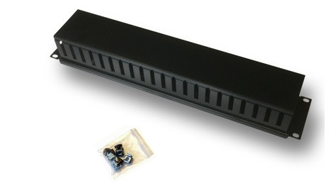 DATACOM 19" vyvazovací panel 2U jednostranná plastová lišta, černý