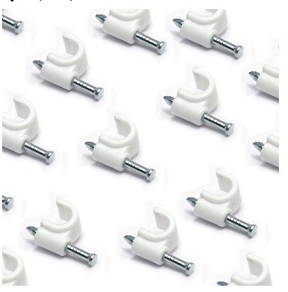DATACOM Kabelová příchytka (5mm) bílá 100ks