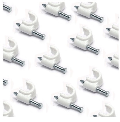 DATACOM Kabelová příchytka (6mm) bílá 100ks