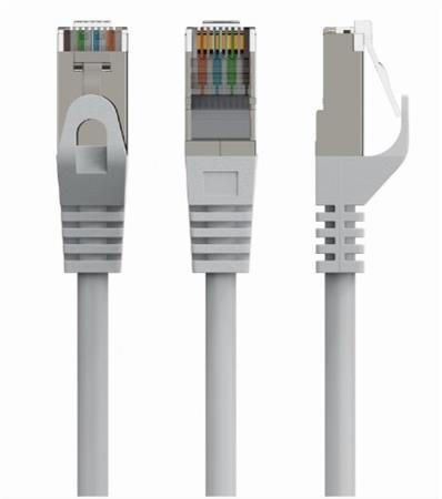 GEMBIRD PP6A-LSZHCU-20M – S/FTP Cat. 6A LSZH propojovací kabel, šedý, 20 m