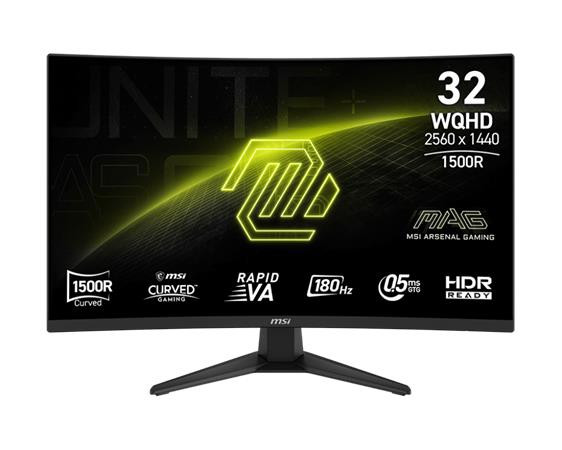 MSI MAG 321CQF E18 Gaming monitor 31,5" Rapid VA zakřivený /2560 x 1440/180Hz/0,5ms/2xHDMI/DP/černá