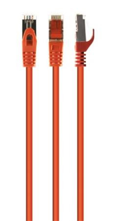 GEMBIRD S/FTP Cat. 6A LSZH patch kabel, oranžový, 1 metr
