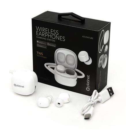 PLATINET WIRELESS HEADPHONES WITH MIC ANC + ENC BLUETOOTH SLIM STYLE GREY