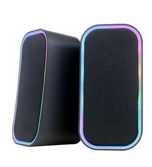 PLATINET OMEGA REPRODUKTORY STEREO 2.0 6W RMS RGB Bluetooth USB 3,5 mm Audio černý