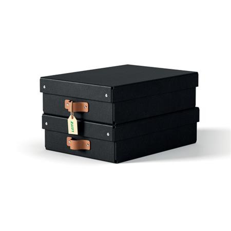 LEITZ úložný box, karton, velikost M nízký, 2 ks černý