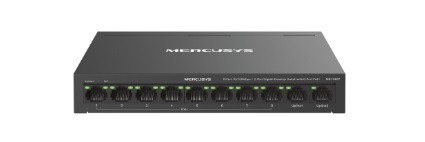 Mercusys MS110CP 8portový 10/100 Mb/s + 2portový gigabitový stolní switch s 8 porty PoE+