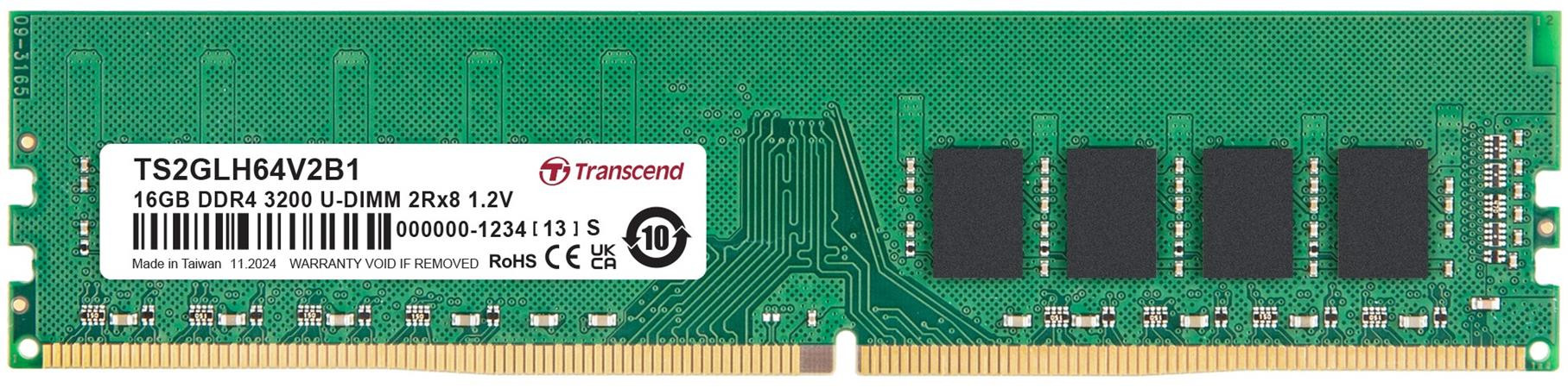 Transcend paměť 16GB DDR4 3200 U-DIMM 2Rx8 1.2V