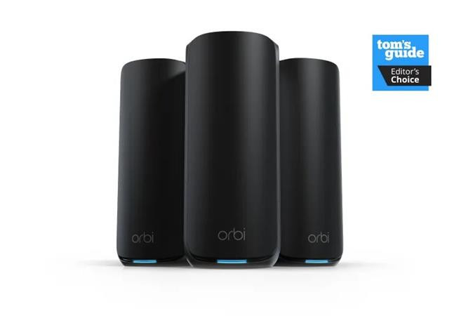 Netgear Orbi 870 Series Tri-Band WiFi 7 Mesh 3-pack (1 router + 2 satellites) Black