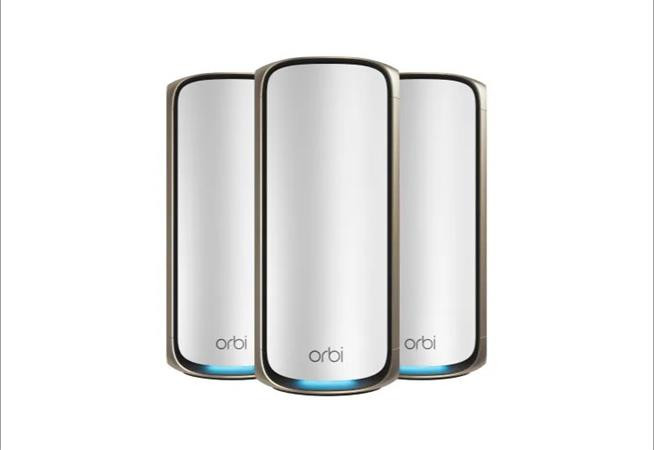 Netgear Orbi 970 Series Quad-Band WiFi 7 Mesh 3-pack (1 router + 2 satellites)