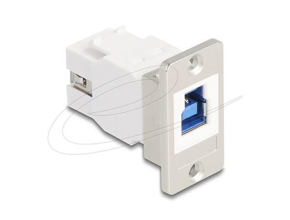 Delock USB 5 Gbps Typ-B samice na USB Typ-A samice, kónický, pro montáž do panelu