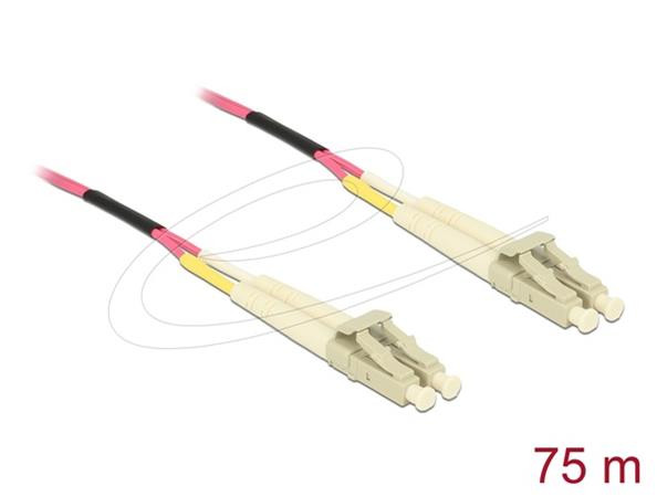 Delock Optický kabel LC Duplex na LC Duplex, multimód, OM4, 75 m