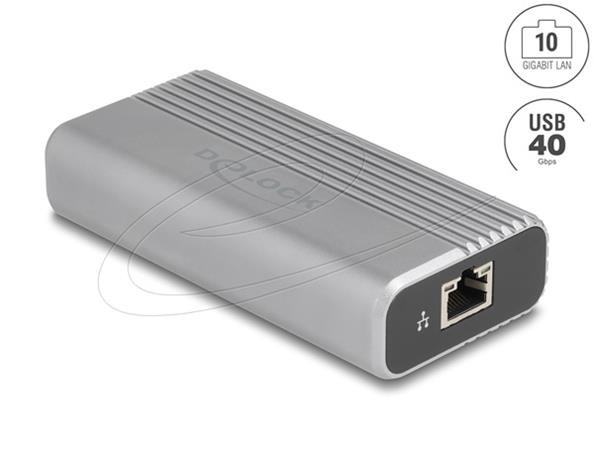 Delock Síťový adaptér USB Type-C™, USB 40 Gbps, 10 Gigabit LAN, 1 x RJ45