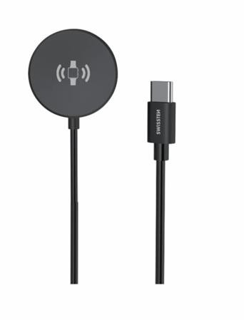 SWISSTEN MAGNETICKÝ KABEL 2v1 PRO SAMSUNG GALAXY WATCH A USB-C, USB-C (USB-A) 1.2 M ČERNÝ