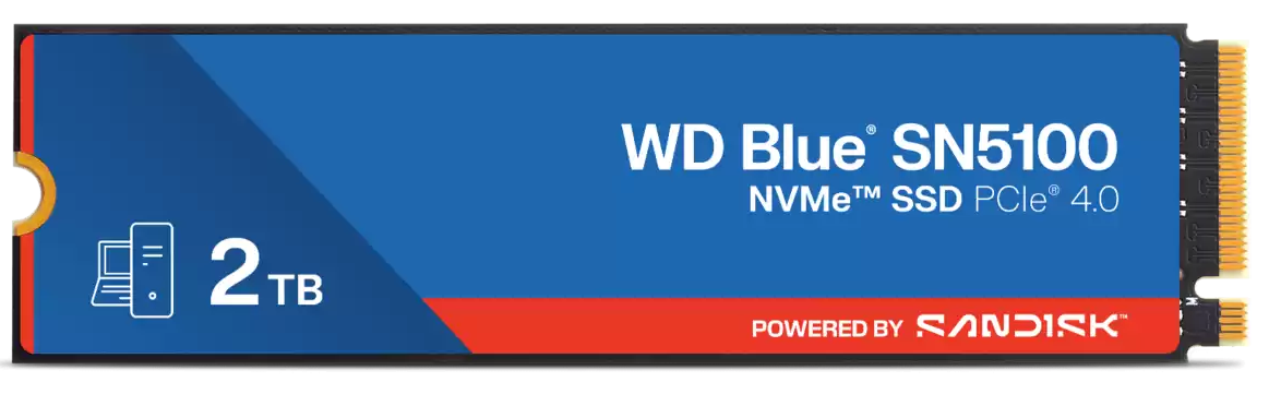 WD BLUE SSD NVMe 2TB WDS200T5B0E PCIe SN5100, Gen4, (R:7100, W:6700MB/s)