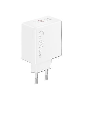 Lenovo Dual USB-C 65W GaN Charger - duální nabíječka 2x USB-C, 45W + 18W, bílá