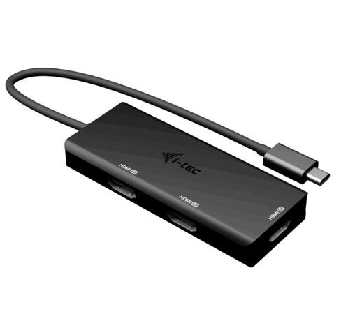 i-tec USB-C Triple 4K HDMI Video Adapter, Power Delivery 100W