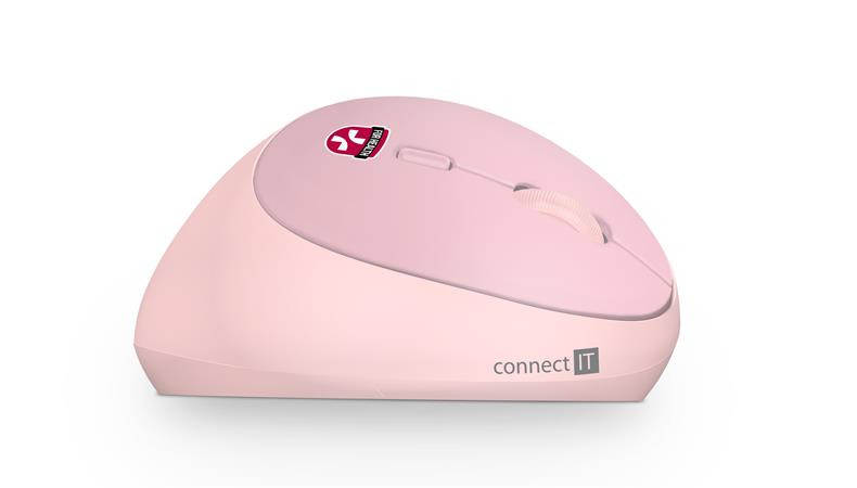 CONNECT IT FOR HEALTH LADIES PINK ergonomická vertikální myš, bezdrátová