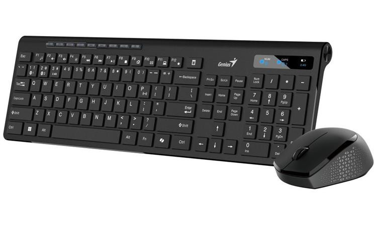 Genius SlimStar 8230 Set klávesnice a myši, bezdrátový, CZ+SK layout, Bluetooth, 2,4GHz, USB, Copilot, černý