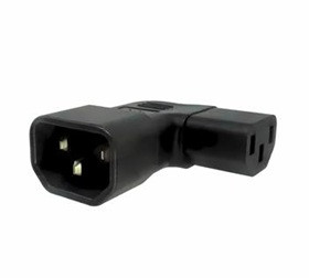 PremiumCord Adaptér úhlový na stranu IEC C13 female na IEC C14 male, napětí 230V, max.proud 10A