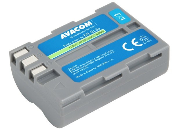 AVACOM Náhradní baterie Nikon EN-EL3E Li-Ion 7.4V 2000mAh 14.8Wh