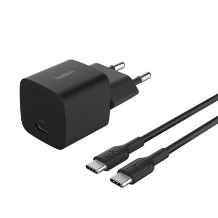 Belkin BOOST CHARGE™ 25W USB-C Power Delivery PPS nástěnná nabíječka + 1m USB-C na USB-C kabel, černá