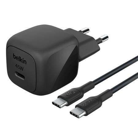 Belkin BOOST CHARGE™ 45W USB-C Power Delivery PPS nástěnná nabíječka + 1m USB-C na USB-C kabel, černá