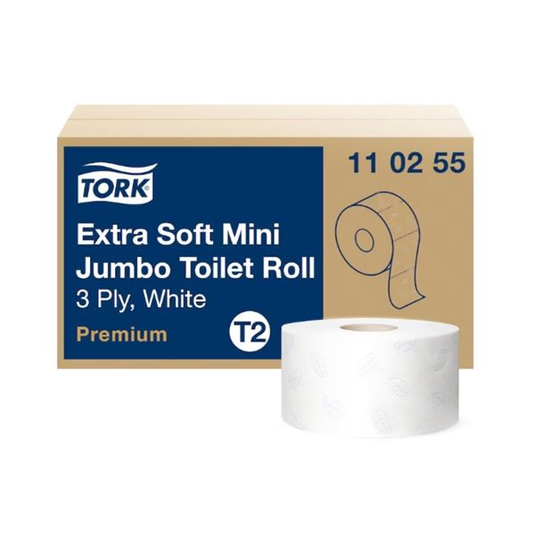 Toaletní papír Tork Jumbo mini extra jemný, 3vrs.
