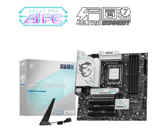 MSI B860M GAMING PLUS WIFI/LGA 1851/4xDDR5/mATX