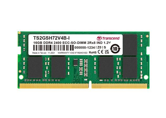 Transcend paměť 16GB Industrial ECC SODIMM DDR4 3200 2Rx8 (1Gx8)x18 CL22 1.2V