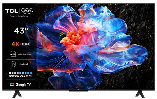 TCL 43P61K SMART TV 43" LED/4K UHD/Direct LED/3xHDMI/1xUSB/LAN/GoogleTV POŠKOZENÁ KRABICE