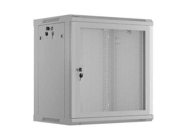 ANBERG INSTALAČNÍ skříň 19" 12U 600X450 ŠEDÉ PERFOROVANÉ DVEŘE (PLOCHÉ BALENÍ)