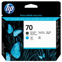 HP 70 Black matte + Cyan DJ Printhead, C9404A