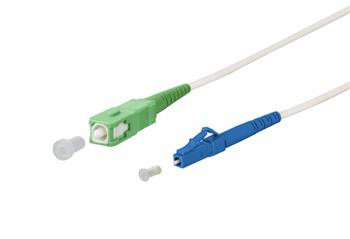 OPTIX SC/APC-LC/UPC patchcord arm. bílý 9/125 25m 3mm B3 LSZH simplex