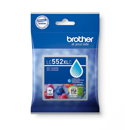 Brother LC552XLC (inkoust cyan, 1500 str.)