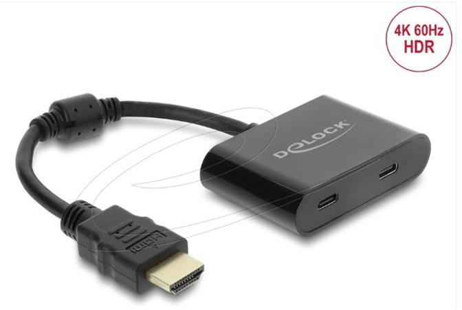 Delock Adaptér HDMI samec > USB Type-C™ samice (DP Alt Mode) 4K 60 Hz