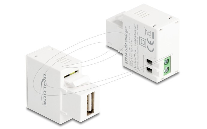 Delock Modul Keystone s nabíjecím portem USB Typu-A, 5 W, bílá
