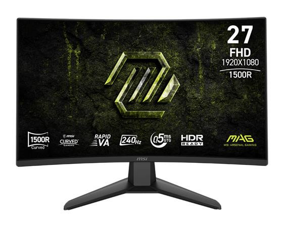 MSI Gaming monitor MAG 274CF X24, 27" Rapid VA zakřivený/FHD/240Hz/0,5ms/2xHDMI/DP/černá