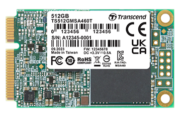 TRANSCEND MSA460T-VS1 128 GB SSD disk mSATA, SATA III, 3D TLC BiCS5