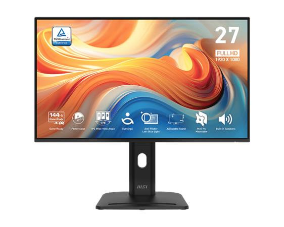 MSI monitor PRO MP275PG E14, 27"/FHD/IPS ,144Hz/1ms/HDMI/DP/D-Sub/Výšk. nast./Pivot/černá