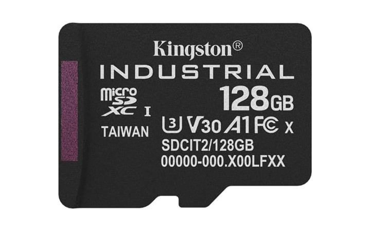 KINGSTON 128GB microSDXC Industrial C10 A1 pSLC Card Single Pack w/o Adapter