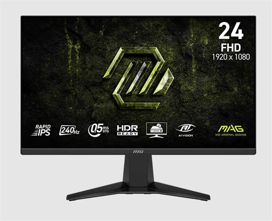 MSI MAG 245F X24 gaming monitor 23,8" Rapid IPS/FHD/240Hz/0,5ms/2xHDMI/DP/černá