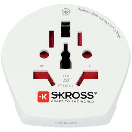 Skross SKR1500211EC- Cestovní Adaptér Svět do Evropy pro 2 a 3pólová zařízení z více než 220 destinací