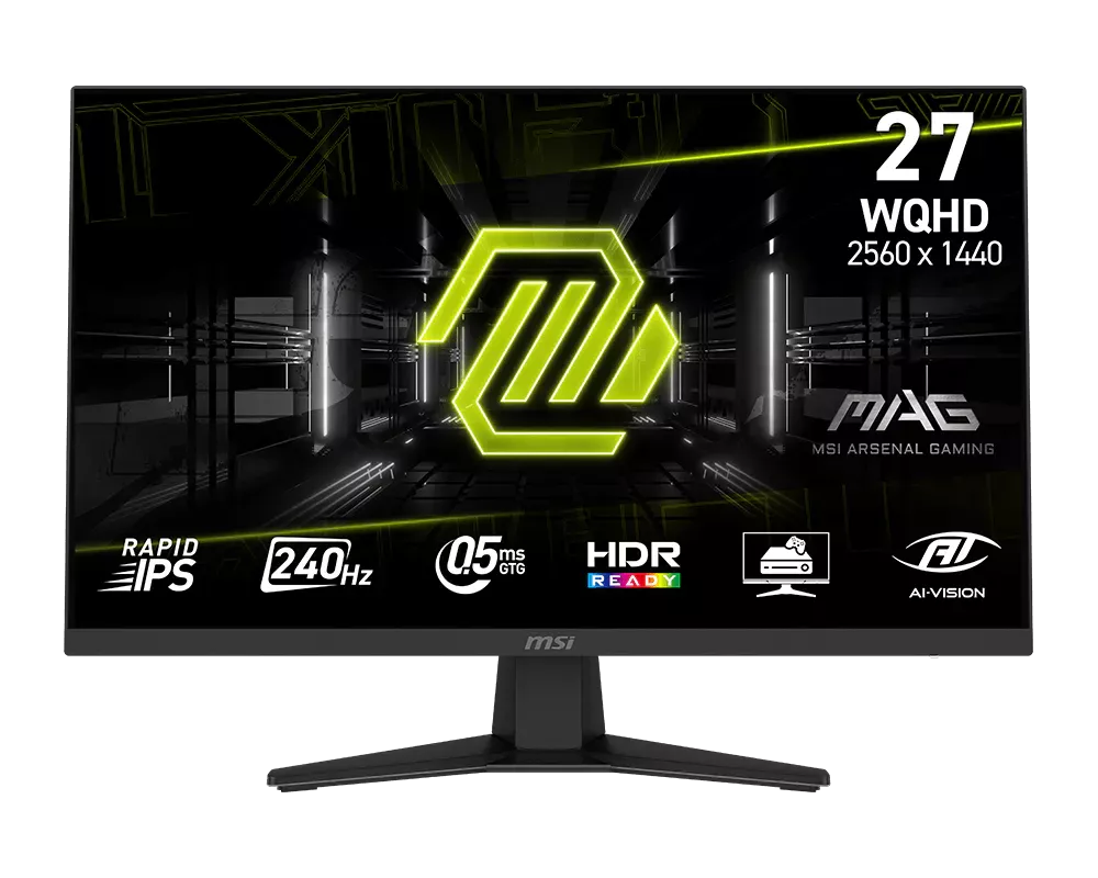 MSI Gaming monitor MAG 274QF X24 27" Rapid IPS/2560x1440 WQHD/240Hz/0,5ms/2xHDMI/DP/černá