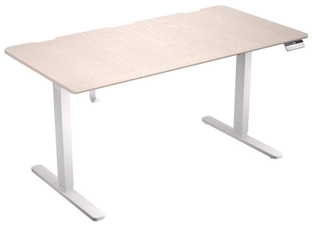 Endorfy Atlas L Electric Light Wood,Herní stůl, motorizovaný,výškově stavitelný,cable management,150×76cm,nosnost 80kg,béž.-bílá