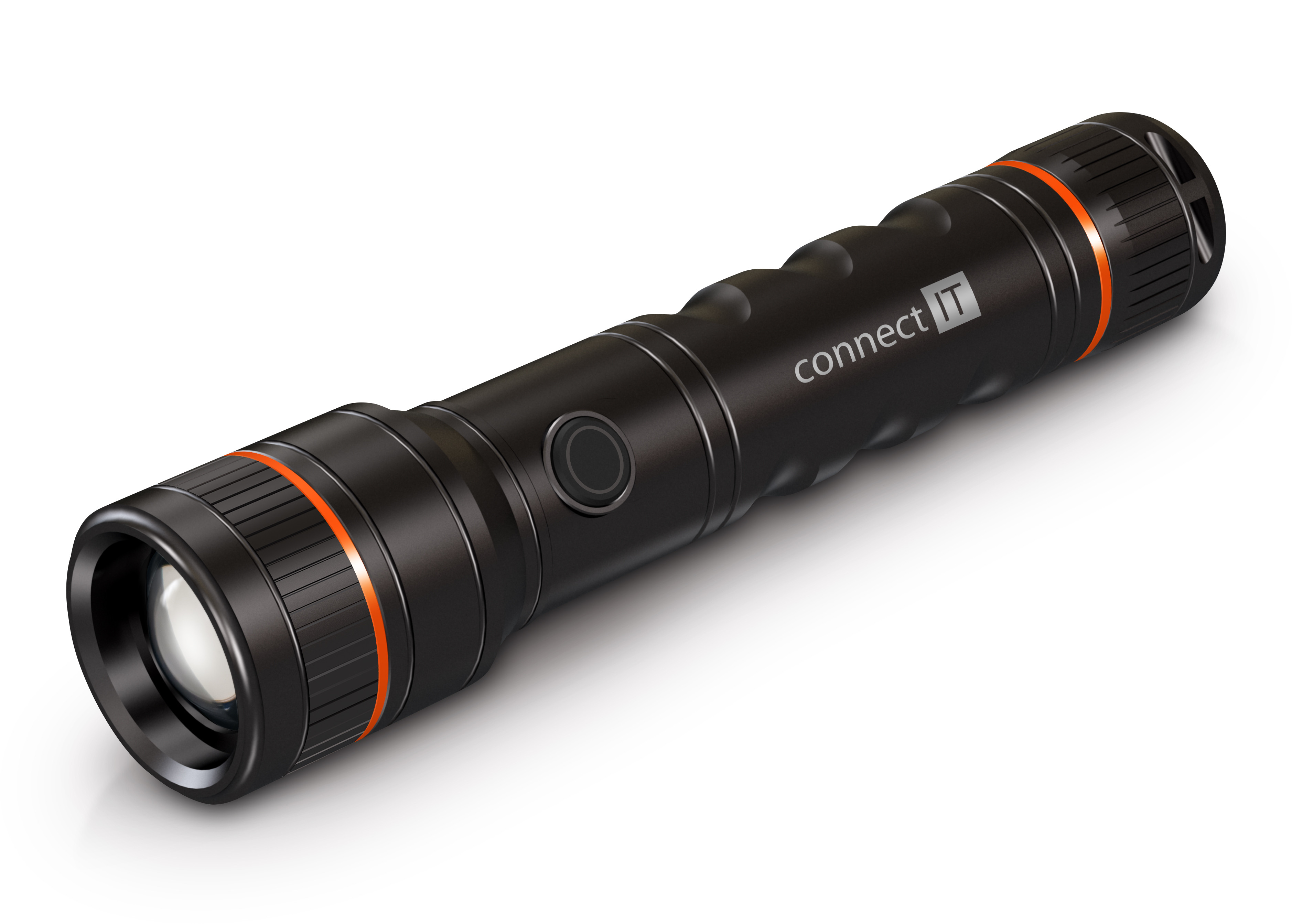 CONNECT IT GLEAM 1000R LED ruční svítilna dobíjecí (2200mAh), 1000 lm, hliníková, voděodolná, černá