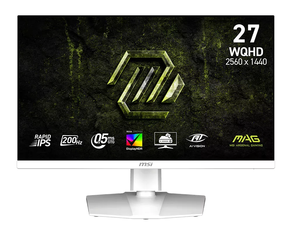 MSI Gaming monitor MAG 274QRFW E20, 27" Rapid IPS/2560x1440 (WQHD)/200Hz/0,5ms/2x HDMI/DP/Výškově nastavitelný/Pivot